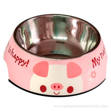 amazon cartoon style stainless steel pet bowl